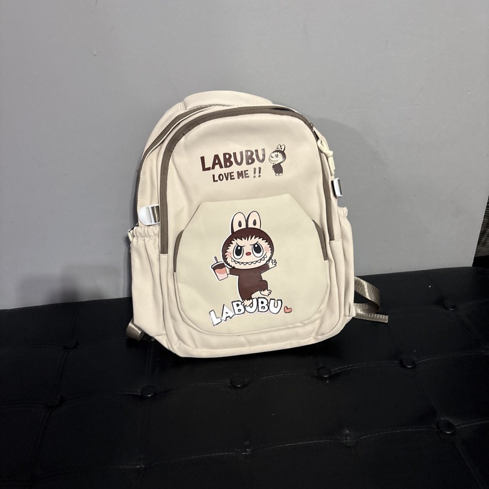NEW MONSTERS LARGE School BACKPACK Beige‎ Girls Or Boys
